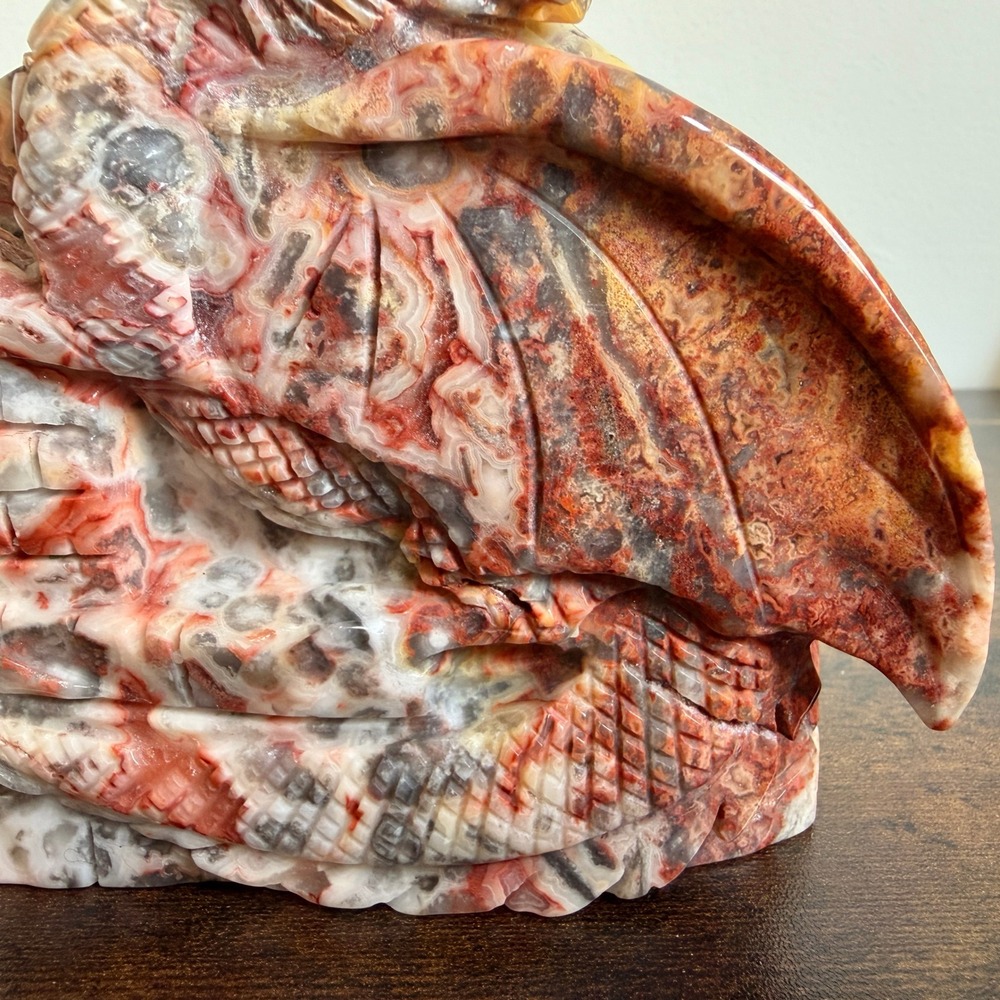Crazy Lace Agate Dragon | Natural Gemstone Crystal Figurine Carving - Picture 6 of 16
